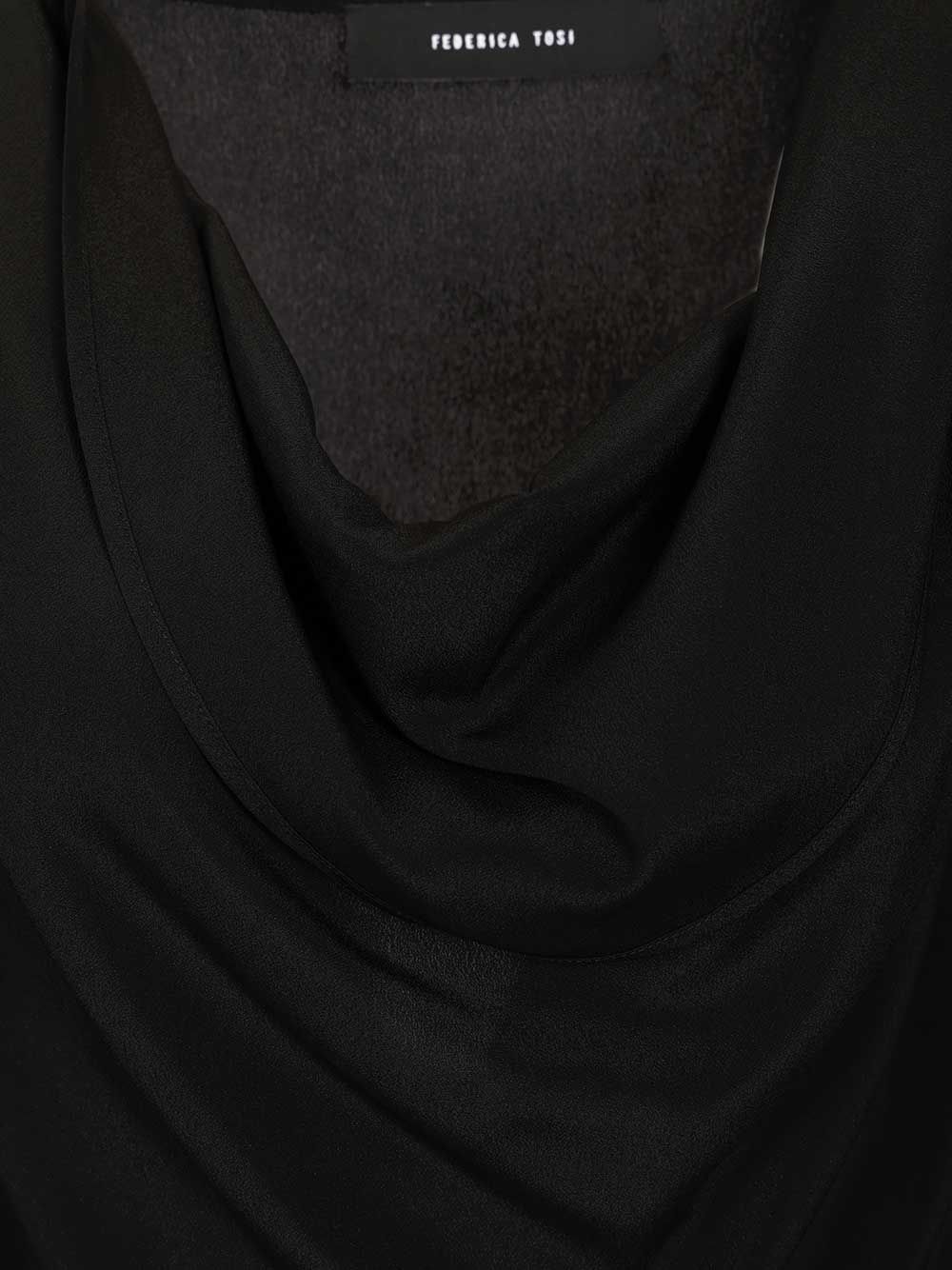 Federica Tosi Long Draped Dress Abiti - Nero | 5b0054da7c144fceefd1446ec2b17eaf3ac9630b