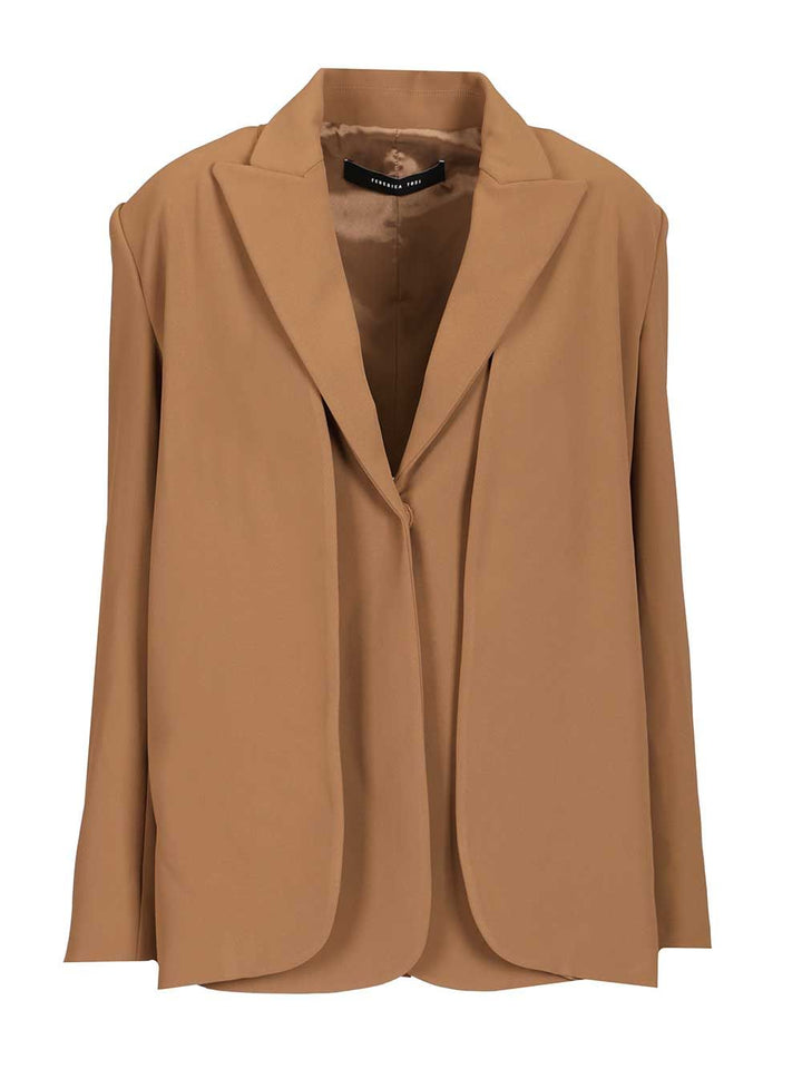 Federica Tosi Cady Blazer With Gilet Giacche - Beige | aa6b12d069625f02506f2a6ddf25e4b8866bf1ea