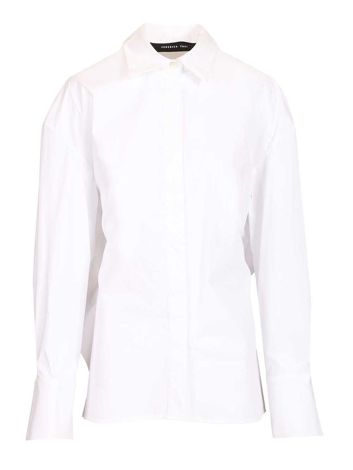 Federica Tosi Cropped Shirt Shirts - Bianco | f23868fe5db82289a224b73a6bacda13cc4d2bdf