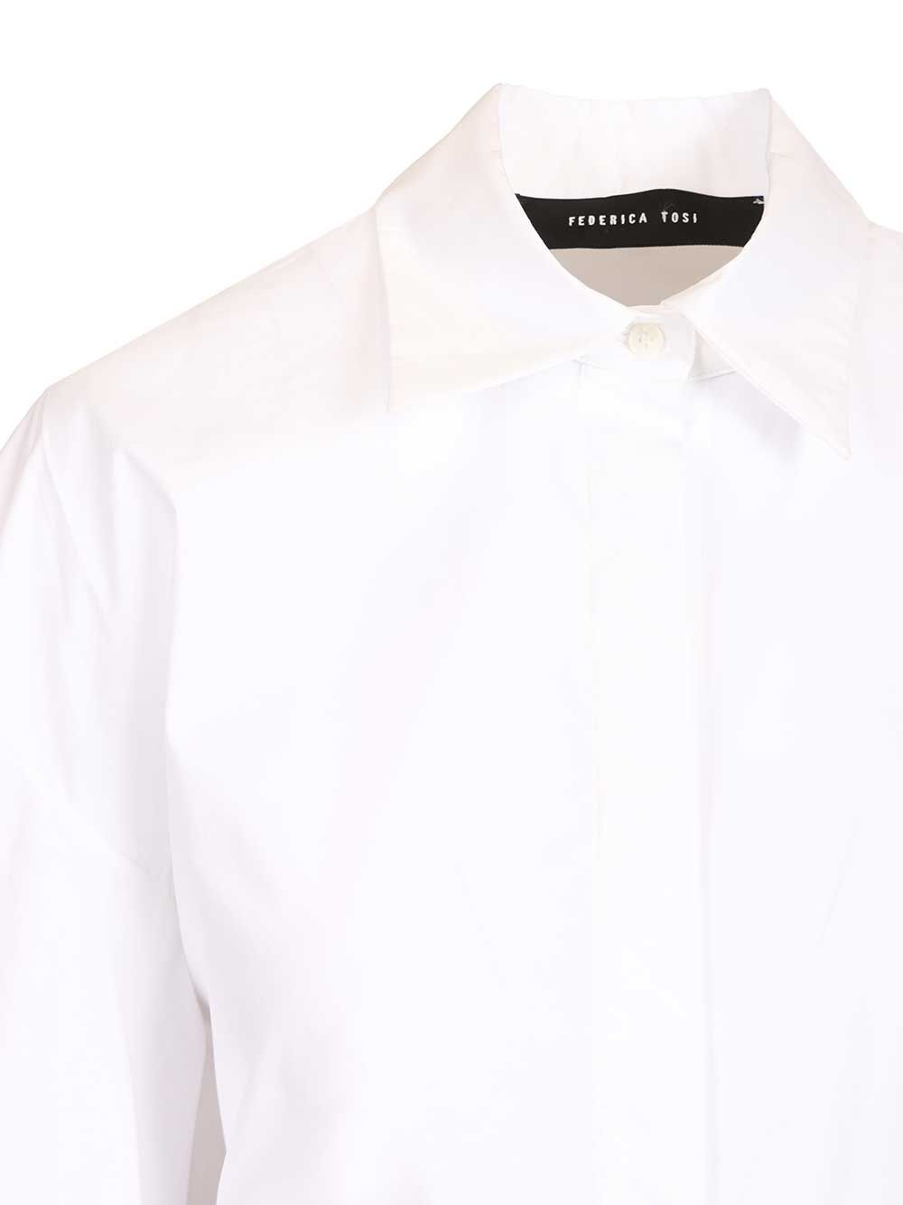 Federica Tosi Cropped Shirt Shirts - Bianco | e146c63427bf54bf653e8ed7956898c1d4baadff
