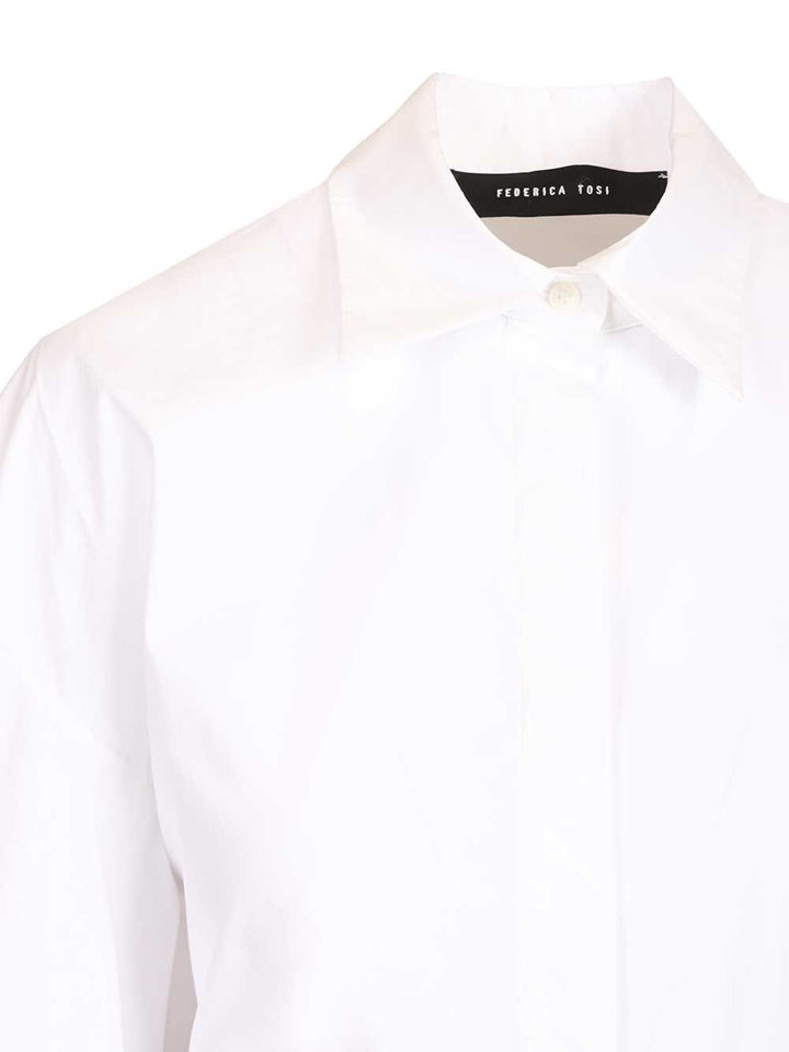 Federica Tosi Cropped Shirt Shirts - Bianco | e146c63427bf54bf653e8ed7956898c1d4baadff