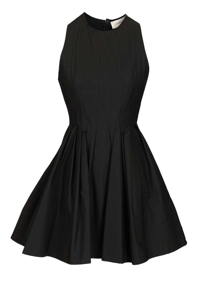 Sportmax Ara Sleeveless Washed Cotton Mini Dress Abiti - Nero | b01ef913a5e217ab80c0baccf02730c1a29bc38d