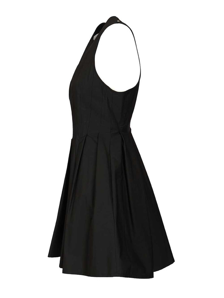 Sportmax Ara Sleeveless Washed Cotton Mini Dress Abiti - Nero | fd5656bfffee3ffd7bc60e1678f14971337bfbe0