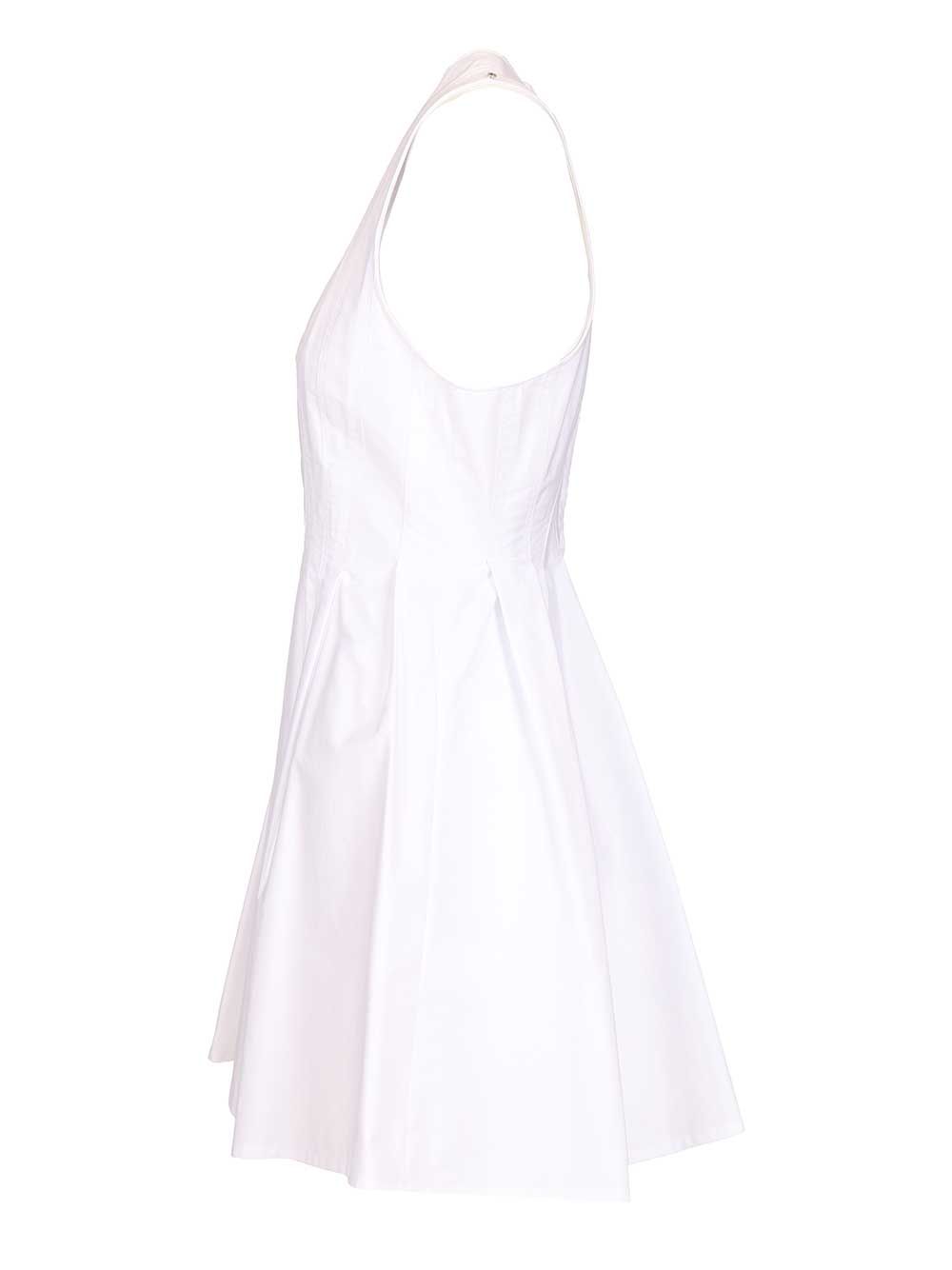 Sportmax Ara Sleeveless Washed Cotton Mini Dress Abiti - Bianco | 002cfa5a6642ffc51aae47310a2ec3c44286a8a7