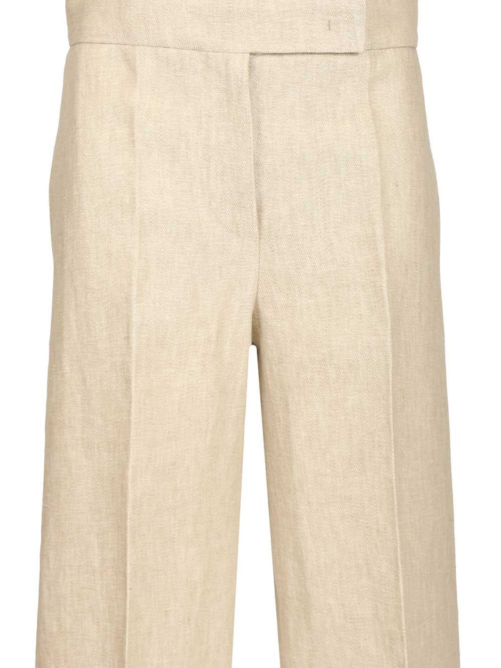 Max Mara Ginnico - Look 25 - Adv - Tailored Wide Leg Pants Trousers - Beige | 11a367f6c0773d6b147b1d54bdf7f04777fa648c
