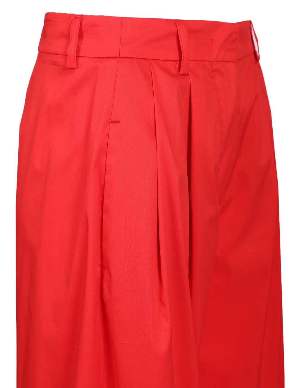 Al Duca D'Aosta Poplin Trousers - Rosso | 630f7102ba21d492930a6ac0598a0b5431864644