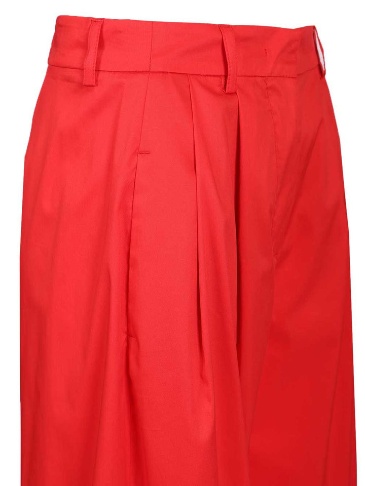 Al Duca D'Aosta Poplin Trousers - Rosso | 630f7102ba21d492930a6ac0598a0b5431864644