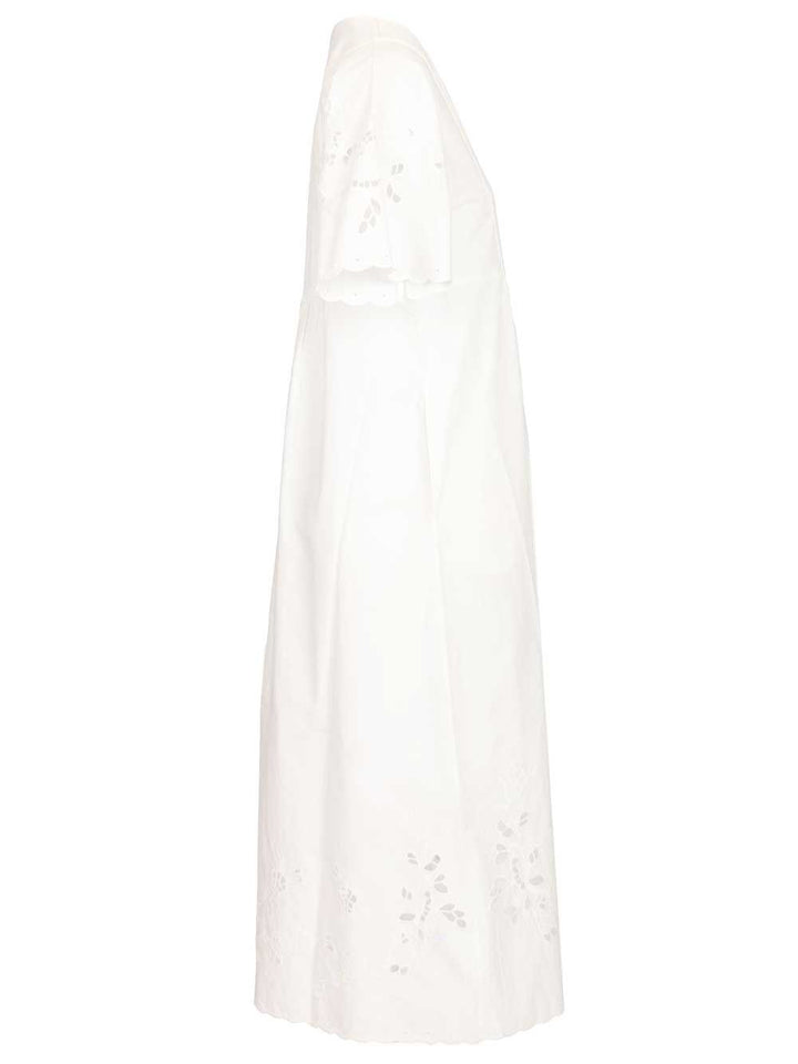 Weekend Max Mara Cotton Jersey And Poplin Dress Abiti - Bianco | b74cc36093bc7928f40d22ce2207a69da45e9dda