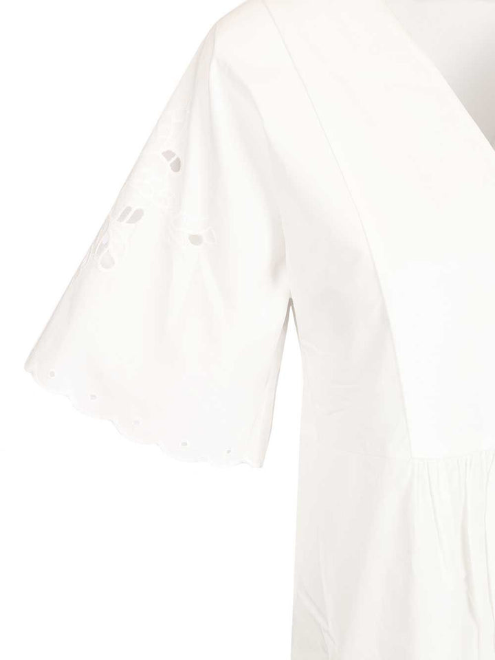 Weekend Max Mara Cotton Jersey And Poplin Dress Abiti - Bianco | 7be2ebafac65dc1c12576a1d3577884644fb0303