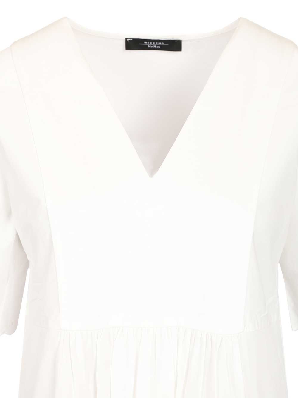 Weekend Max Mara Cotton Jersey And Poplin Dress Abiti - Bianco | b724e1831ea3f93680c9b3eb9685b1cbd36ca320