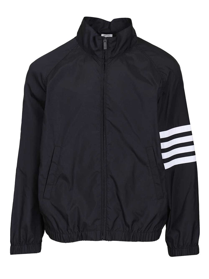 Thom Browne Zip Front Raglan Track Jacket W/ 4 Bar In Shiny Ripstop Giacche - Blu | 05983f7833754ade53e9a38963590ef91372749d