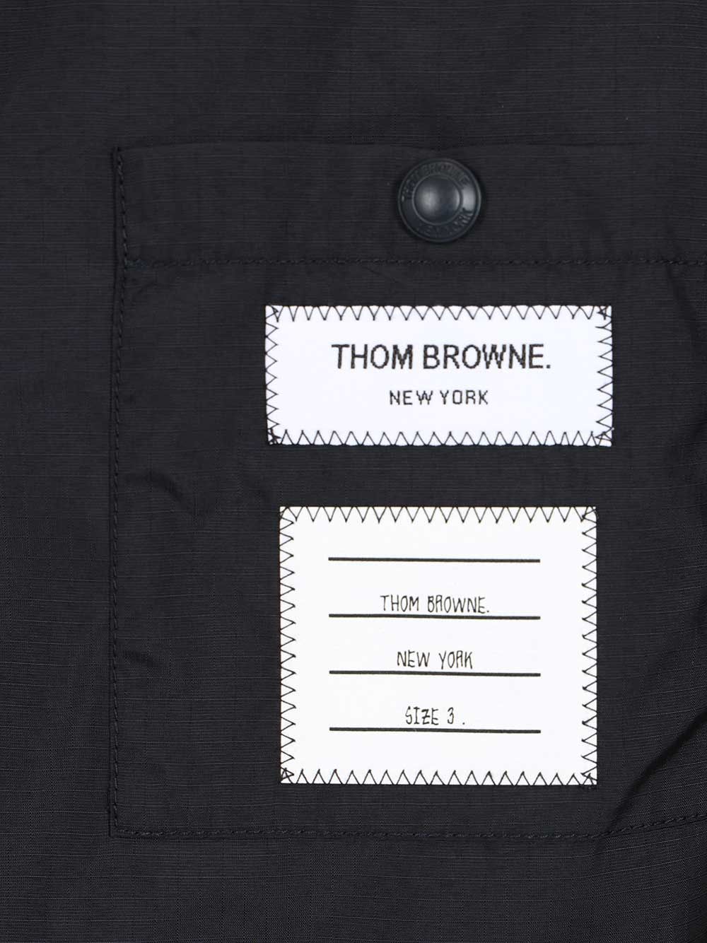 Thom Browne Zip Front Raglan Track Jacket W/ 4 Bar In Shiny Ripstop Giacche - Blu | ac62c0f64cc7fab5a9e54eedaba30e1d7fd77c0f