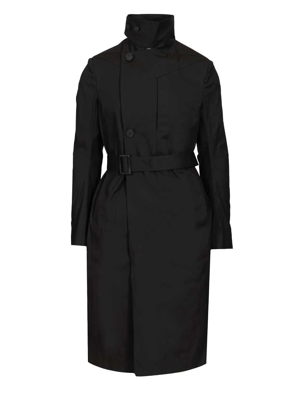 Rick Owens Temple Mastodon Trench Coat Coats - Nero | 68622c4fc024f4a3bba0ee6fde2dbd90f435b1e8