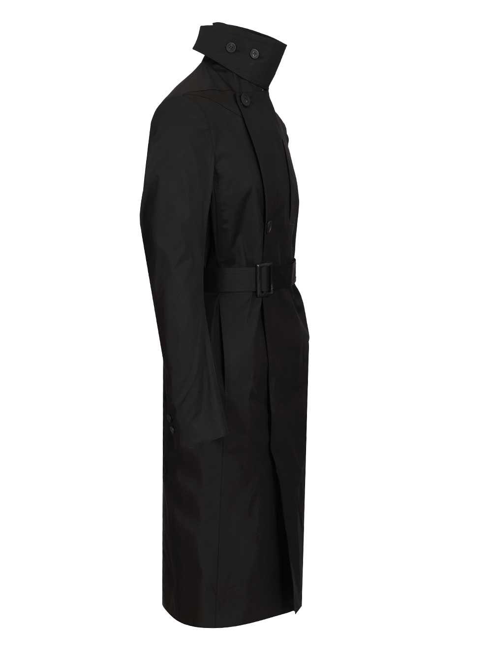 Rick Owens Temple Mastodon Trench Coat Coats - Nero | 3180a5c459693bddf870b5e9dcca23951b3afaef
