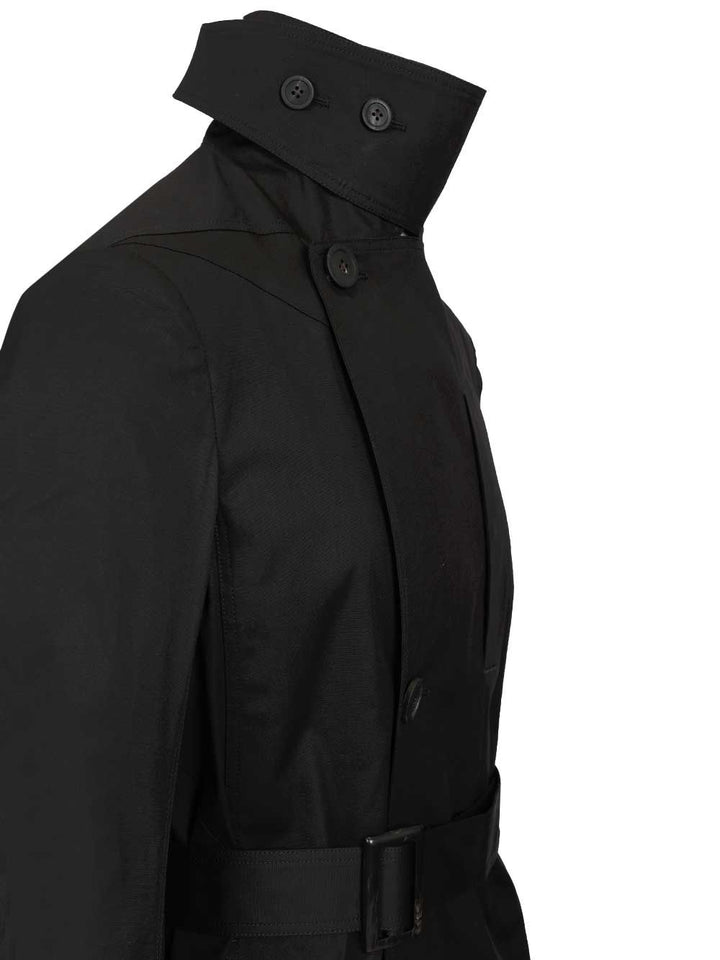 Rick Owens Temple Mastodon Trench Coat Coats - Nero | efce859efafe4fb83b7292c32cf0cf37251f4e95