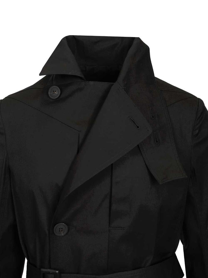 Rick Owens Temple Mastodon Trench Coat Coats - Nero | 7a552d148bd6b9561bede581117c1fbd2faf6558