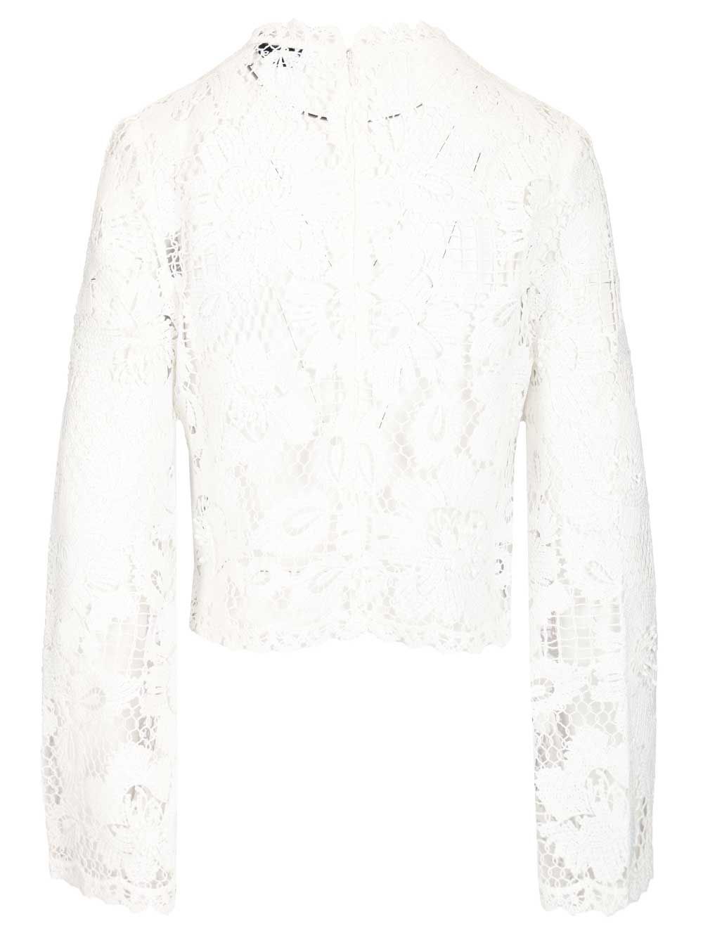 Self-Portrait White Crochet Lace Top Top - Bianco | cdbd4fff4878823cd5f69d06f11997c99d0c2d52