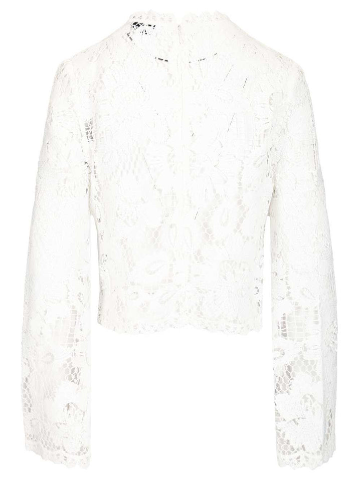 Self-Portrait White Crochet Lace Top Top - Bianco | cdbd4fff4878823cd5f69d06f11997c99d0c2d52