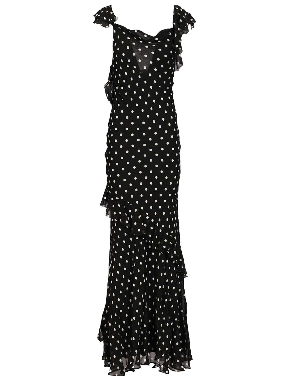 Self-Portrait Long Dress Abiti - Nero | 4434444b1d04796ec324d5a96ea785d381142836