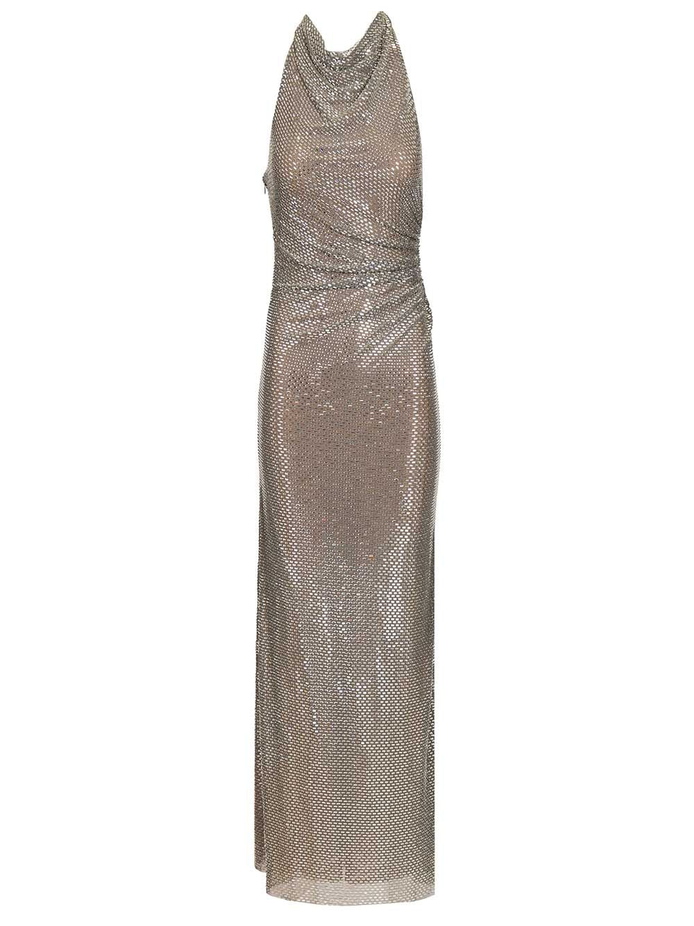 Self-Portrait Long Dress Abiti - Grey | 709c95333180d8a608446777b2a73317e768124f