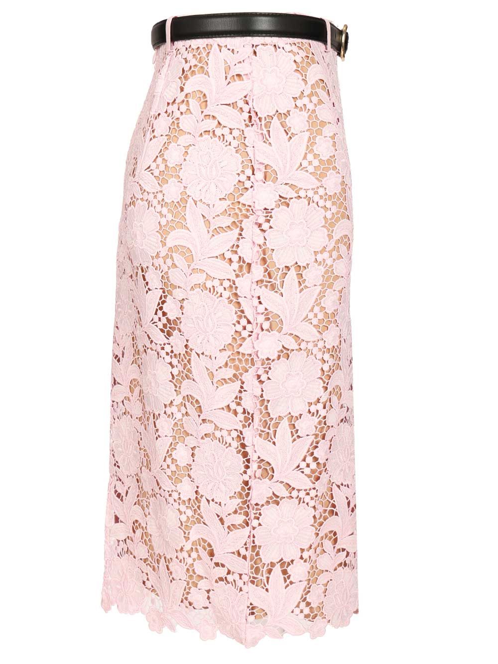 Self-Portrait Pink Lace Pencil Skirt Gonne - Rose | 5b856154c42ec20079afa9103bf2088842b951b6