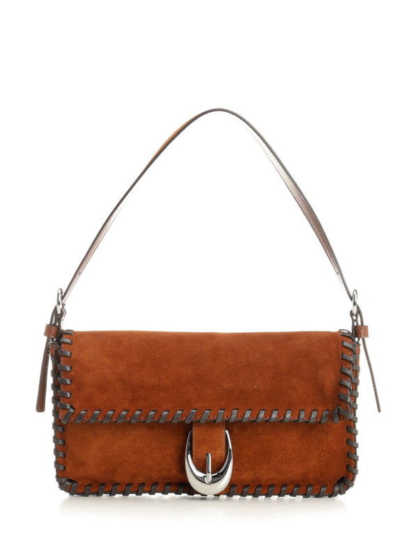 Harlow Suede Bag Shoulder Bags Marrone