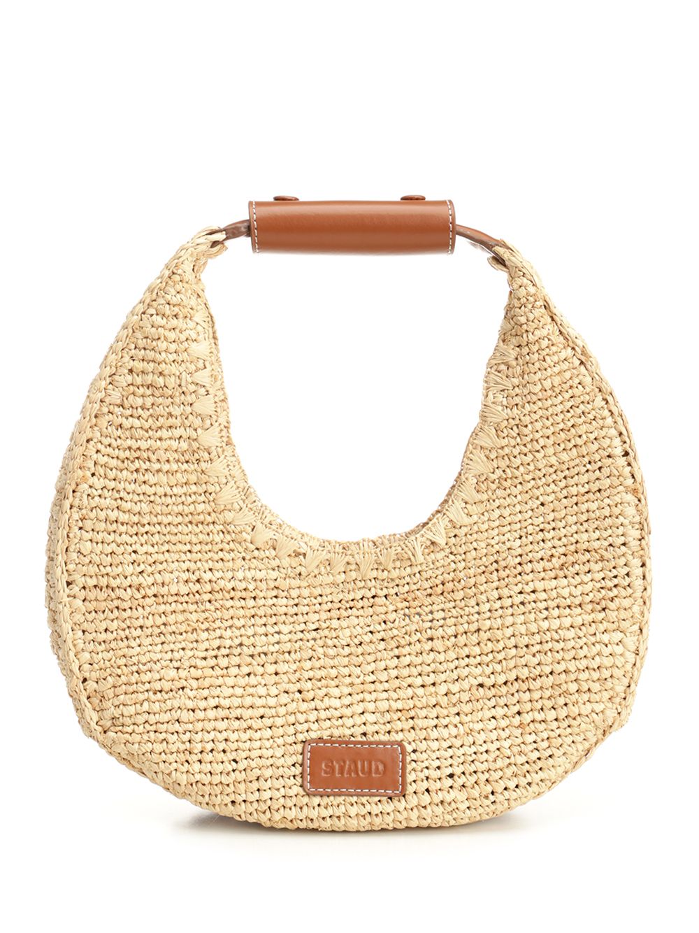Staud Moon Raffia Tote Bag Shoulder Bags - Beige | ebcb06726ce046c41ee4248043d7b76129750564