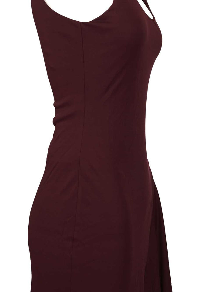AlaÏA Asymmetrical Dress In Flowing Jersey Abiti - Bordeaux | 5f9bc0401bc1a65fa9cb31e9297cc42f291dce82