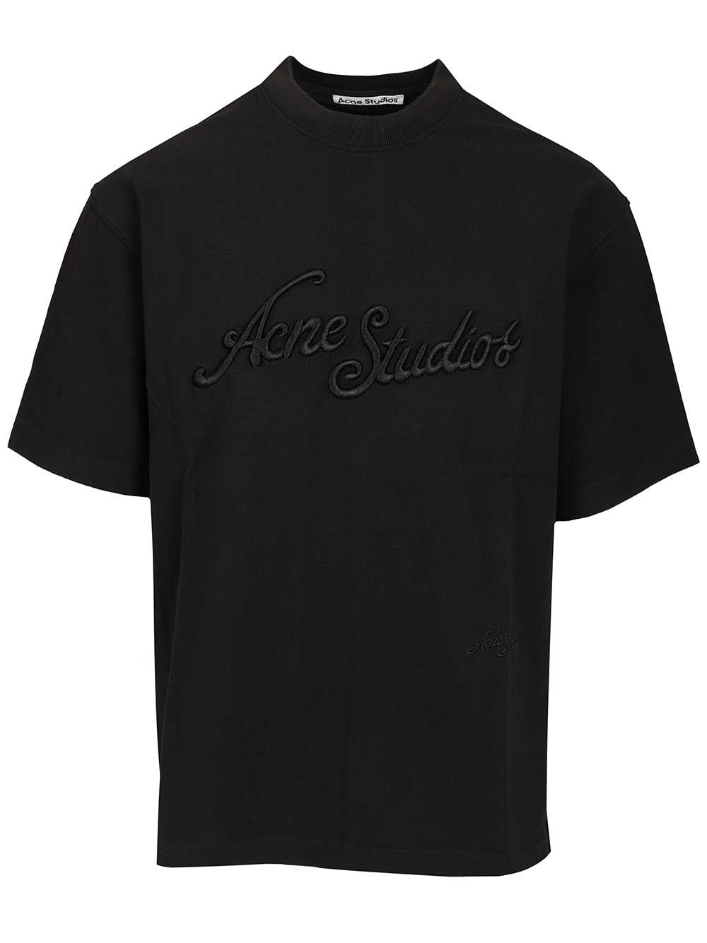 Acne Studios With Embroidered Logo T-Shirt - Nero | 35a8bf515c841330964234a738273983569b144a