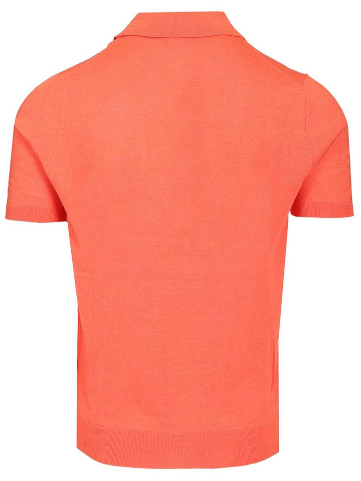 Al Duca D'Aosta Silk And Cashmere Polo shirt - Rosso | 218f6e0586d92b9bcbe8756fcd787bdbba32386a