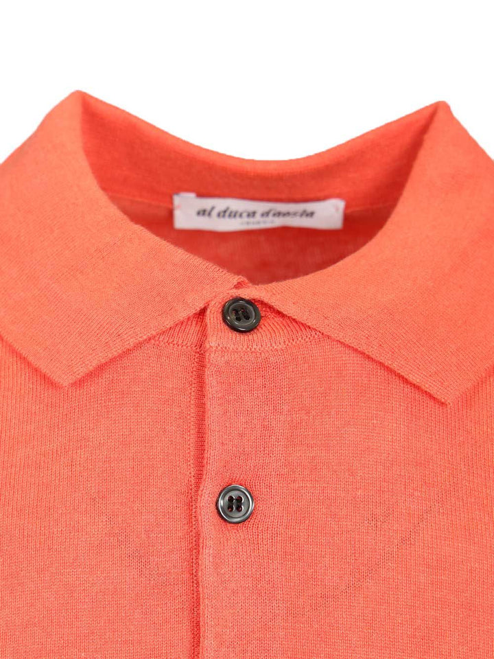 Al Duca D'Aosta Silk And Cashmere Polo shirt - Rosso | dd0196c1166d922a885dea557054afcbe22050d8