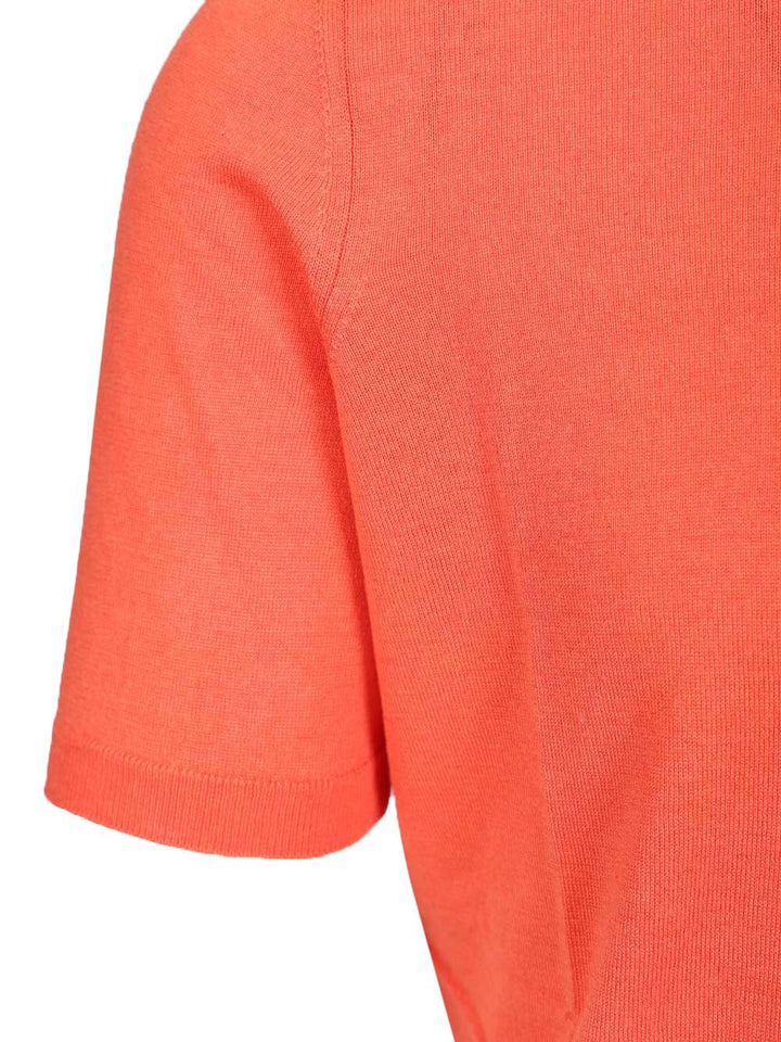 Al Duca D'Aosta Silk And Cashmere Polo shirt - Rosso | 714d6ade677e7770714ca207ce7181c4649b7223