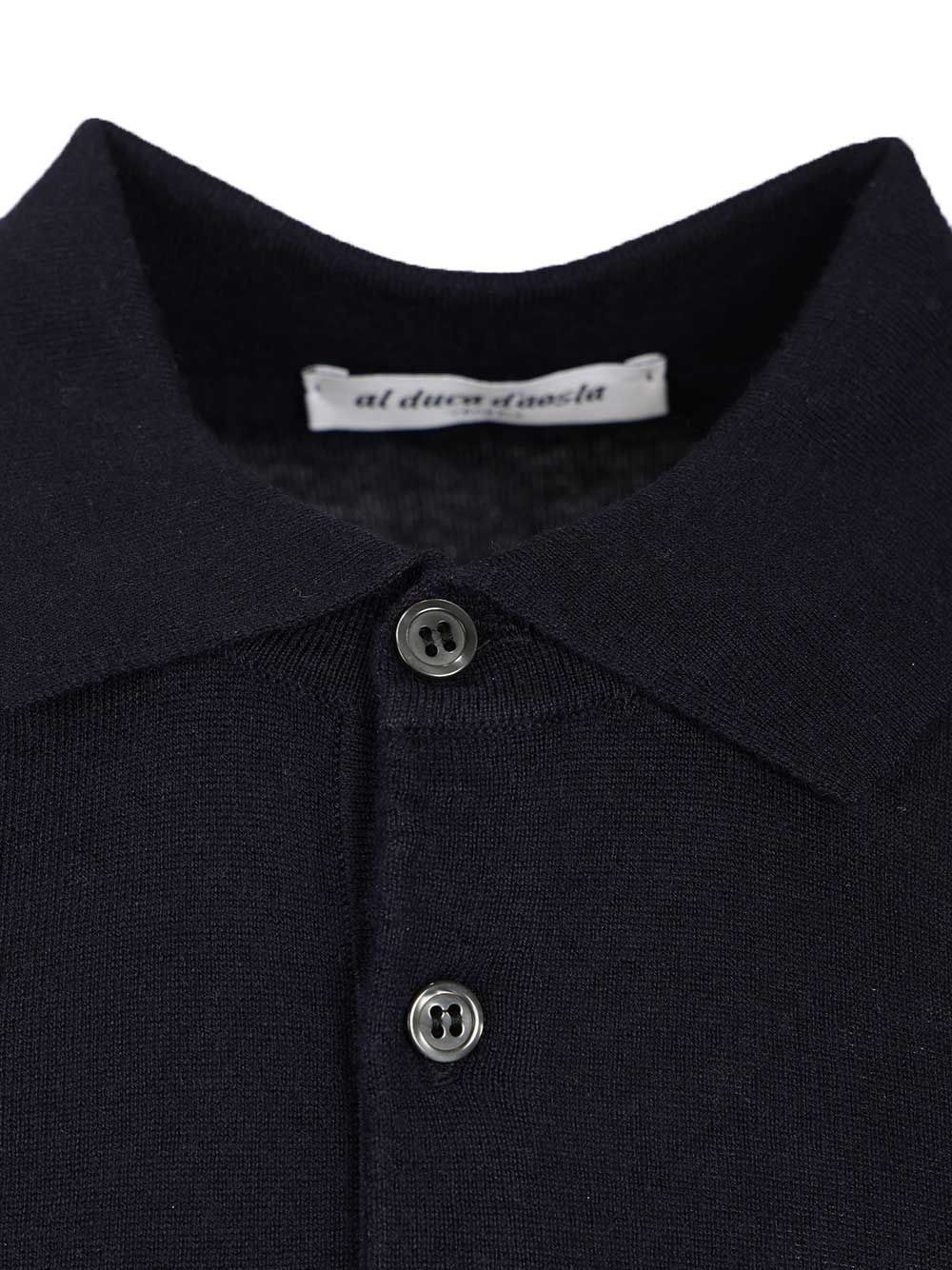 Al Duca D'Aosta Silk And Cashmere Polo shirt - Blu | 8b028441bda61186033850cbef04eb16f68b698d