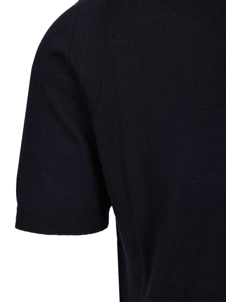 Al Duca D'Aosta Silk And Cashmere Polo shirt - Blu | 506080851b98bb51d31328f6495e5165118ae31f