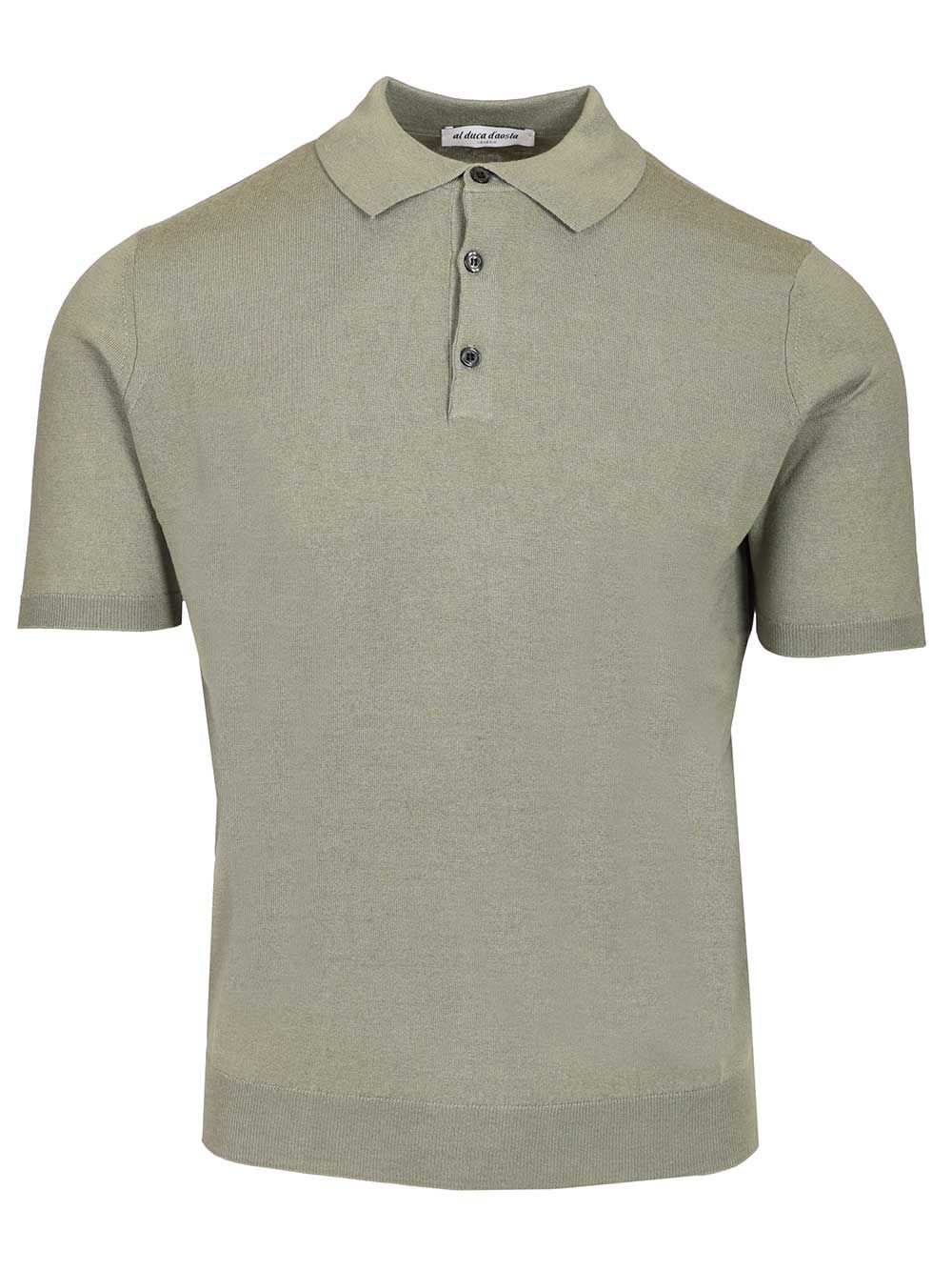 Al Duca D'Aosta Silk And Cashmere Polo shirt - Verde | 1813ef2f85f55de3d6be28794c6bf9ee19bb58c2