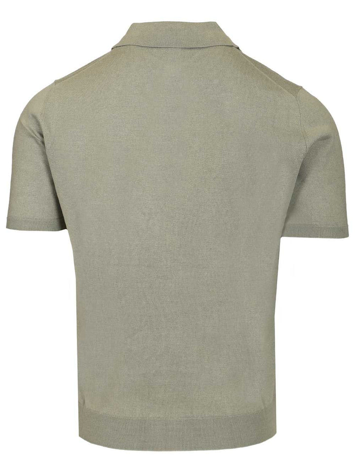 Al Duca D'Aosta Silk And Cashmere Polo shirt - Verde | 3bd68e90759086dedc5ae773bdca5d6c9dc56bd4