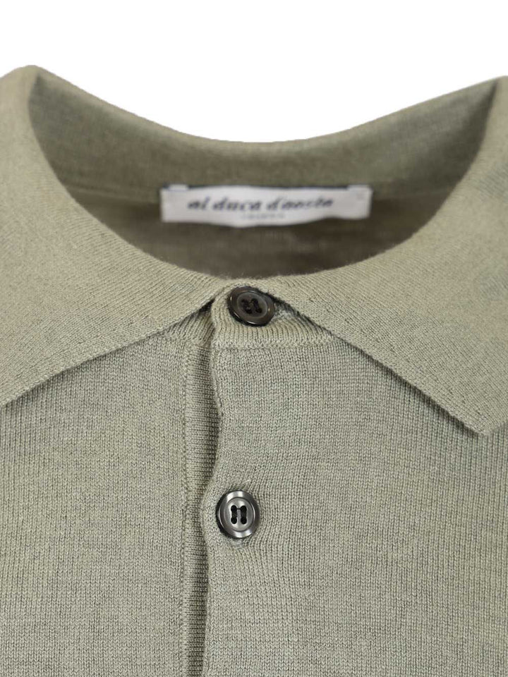 Al Duca D'Aosta Silk And Cashmere Polo shirt - Verde | daafad4fb0e516c6353cb704763034606b832068