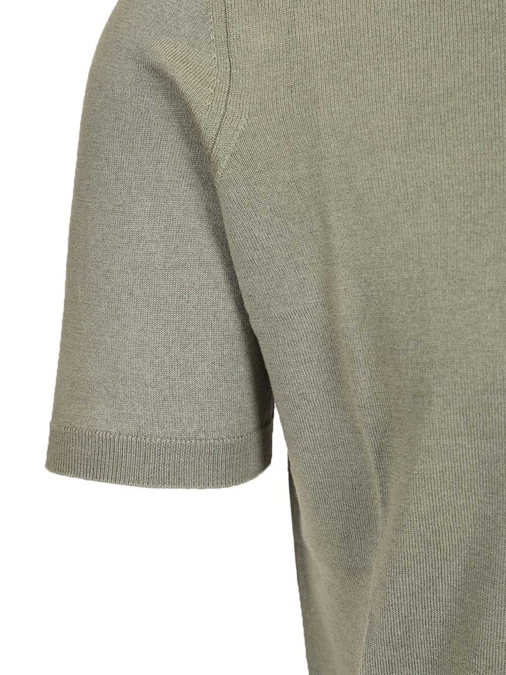Al Duca D'Aosta Silk And Cashmere Polo shirt - Verde | a2127ff2081f9dfb24f17c6cad18a4882daeedf9