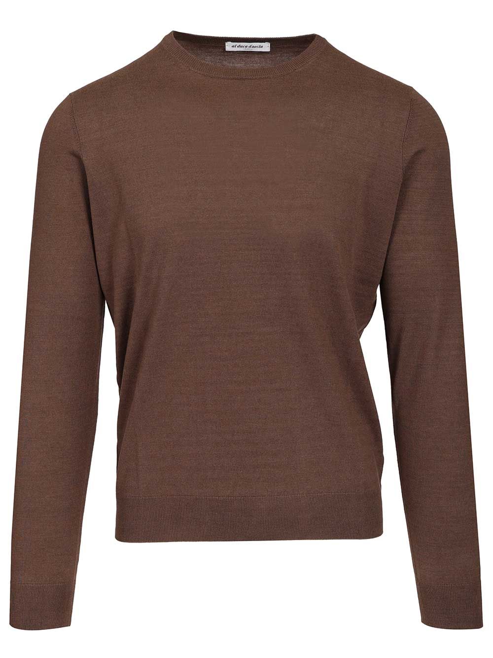 Al Duca D'Aosta Sweater In Cashmere And Silk Blend Knitwear - Marrone | 699a3bf0eba8955a642322879d46942d907747a3