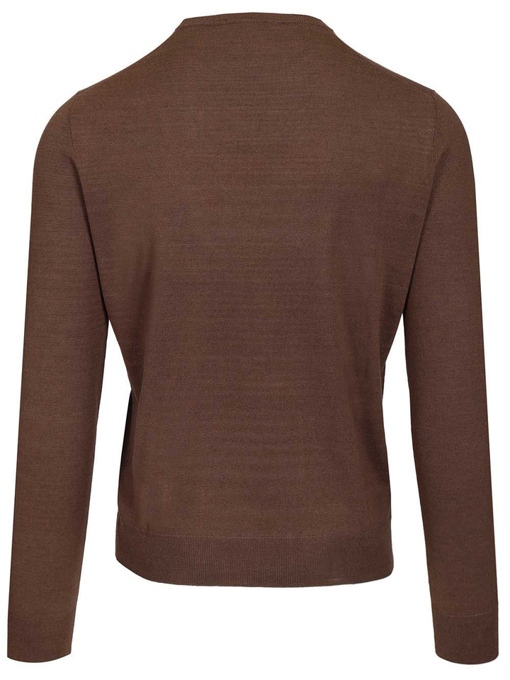 Al Duca D'Aosta Sweater In Cashmere And Silk Blend Knitwear - Marrone | 5362fd0b1451b6720e33f7142eadd6ecc9e177b5