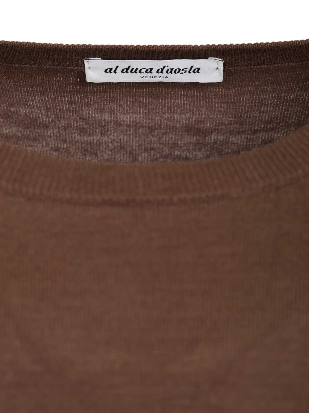Al Duca D'Aosta Sweater In Cashmere And Silk Blend Knitwear - Marrone | a3fdf446c24446d86044573eec6a4e40186e5c04