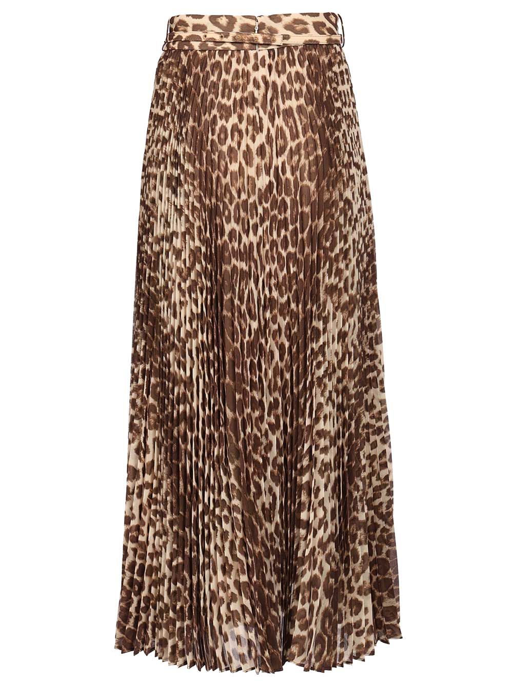 Zimmermann Pleated Skirt Gonne - Animalier | c3802f716fcac3e7f63228404b91672a1afeb7f3