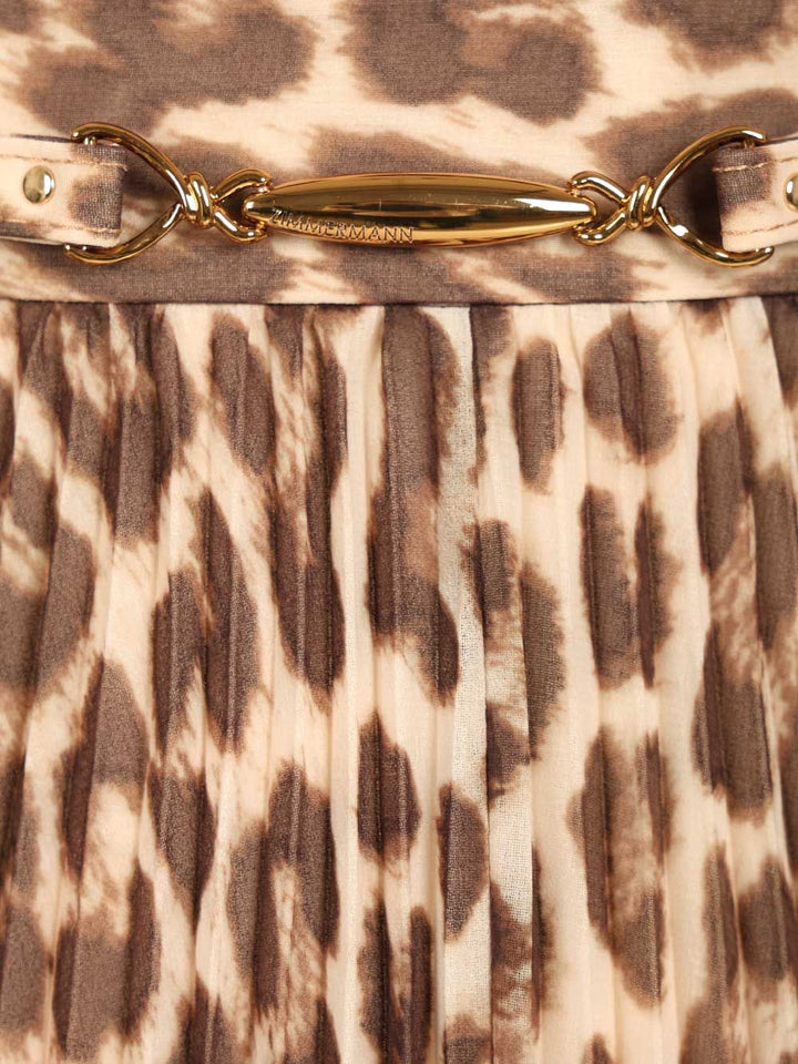 Zimmermann Pleated Skirt Gonne - Animalier | 02f98f3bd93a4de215ae3ef3de67836cda81bf3c
