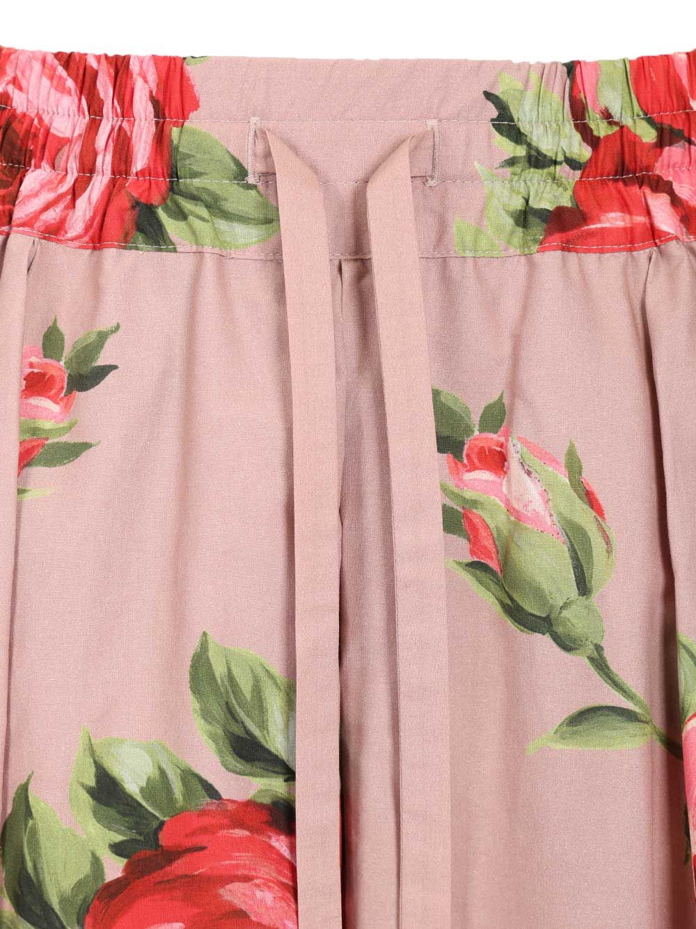 Dolce & Gabbana Midi Skirt With Rose Bouquet Print Gonne - Rose | 850d17b01f705f6bfe700c66c38f0175e88c985c