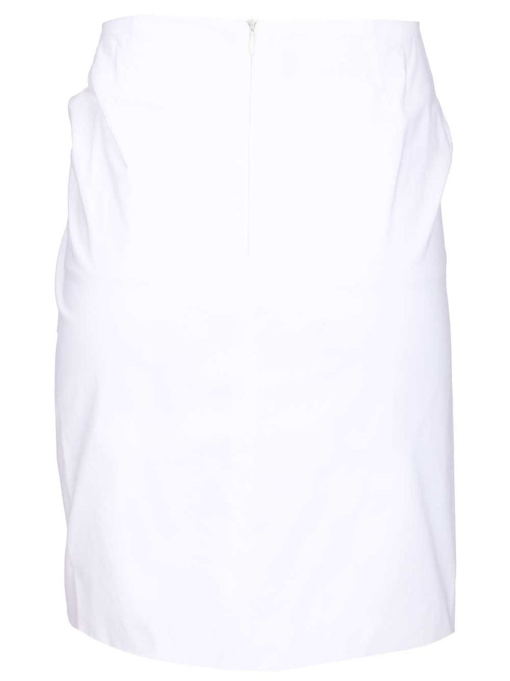Federica Tosi Short Skirt With Knot Gonne - Bianco | df9e154535286fc068efe56419678055f758f12c
