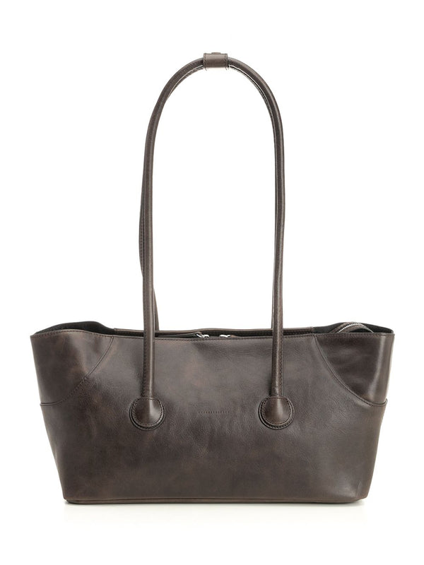 Boat Shopper Large Cow Leather. Handbags Marrone