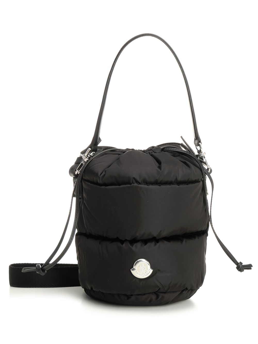 Moncler Caradoc Water-Repellent Bucket Bag Crossbody Bags - Nero | 917df9ced79e321ce960c8174dcc4674bf6f7331