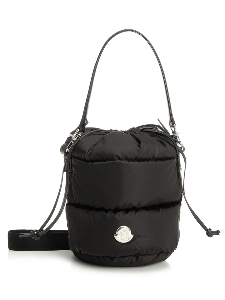 Moncler Caradoc Water-Repellent Bucket Bag Crossbody Bags - Nero | 917df9ced79e321ce960c8174dcc4674bf6f7331