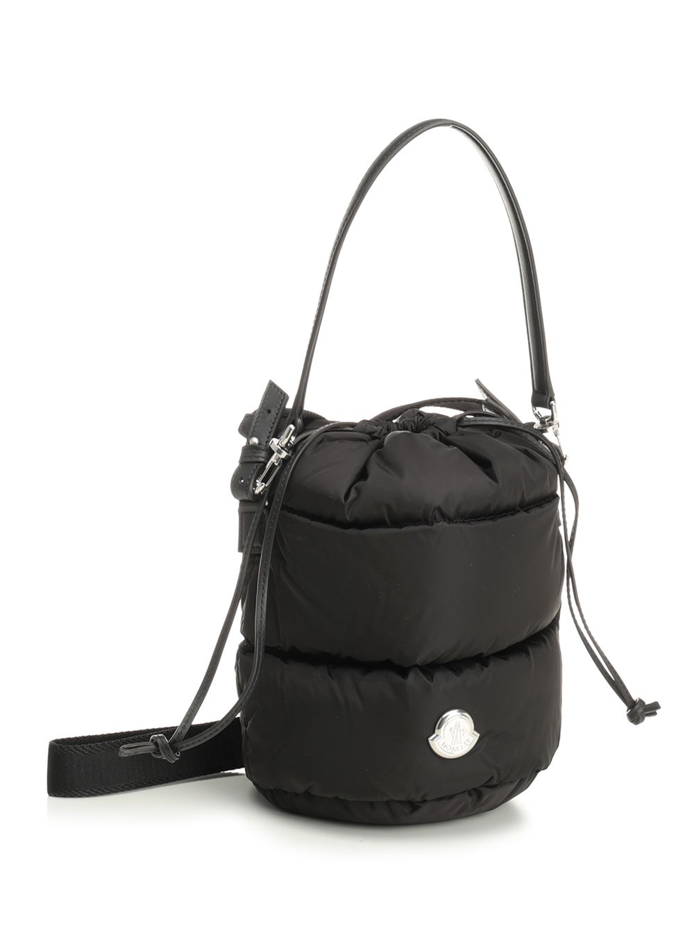 Moncler Caradoc Water-Repellent Bucket Bag Crossbody Bags - Nero | c78410ea06d2b0da5f7d89476487fb77709fa228