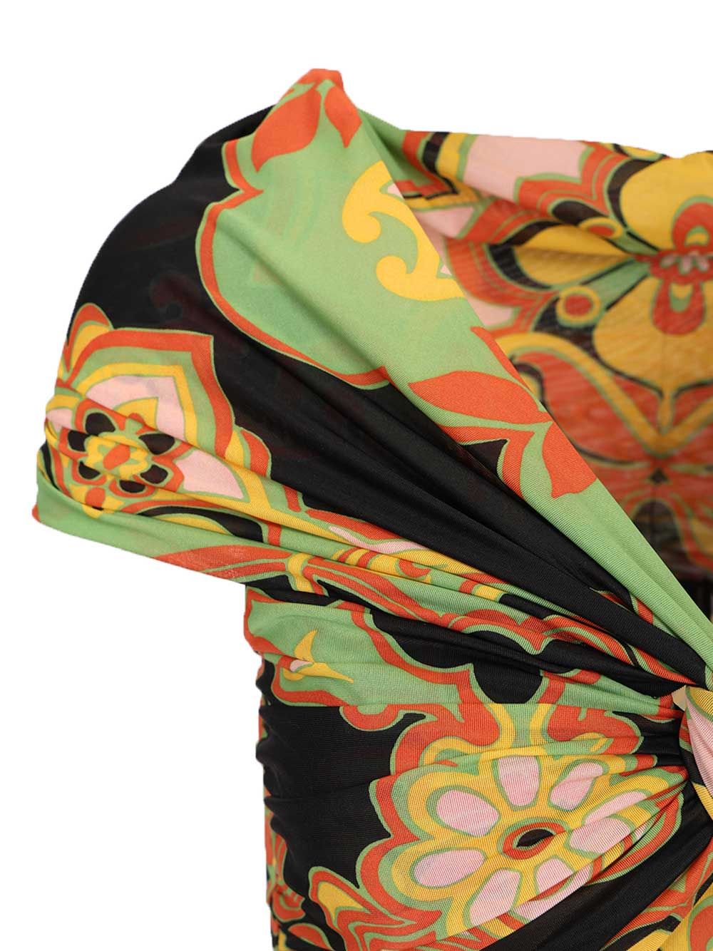 Etro Printed Body With Bart Neckline Top - Multicolor | c486d98a83e481440e33c0c56e4faa621f04521d